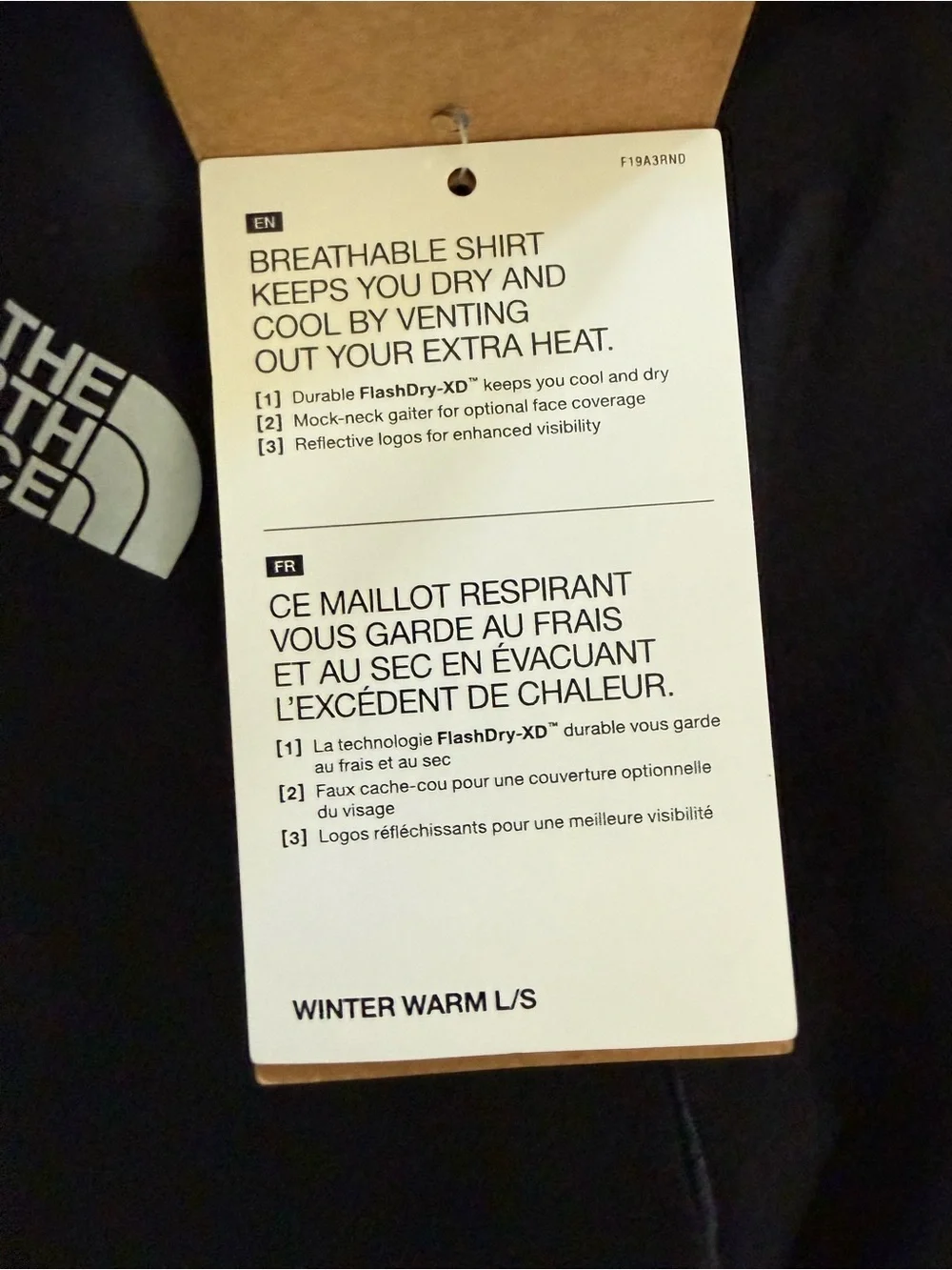 The North Face Winter Warm Long Sleeve Running Shirt Men’s L Black NWT